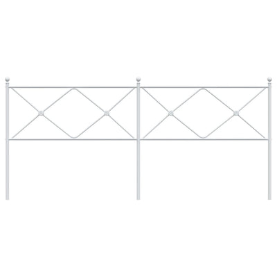 Metallinen sängynpääty valkoinen 200 cm