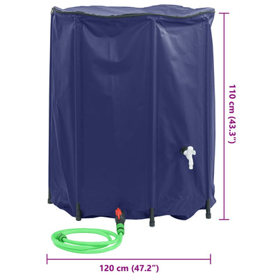 Taitettava vesisäiliö hanalla Elca 1250 l (pvc)