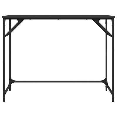 Työpöytä musta 100x45x76 cm tekninen puu ja jauhemaalattu teräs