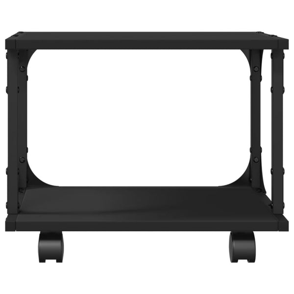 Tulostinteline 2 tasoa musta 41x28x33,5 cm tekninen puu
