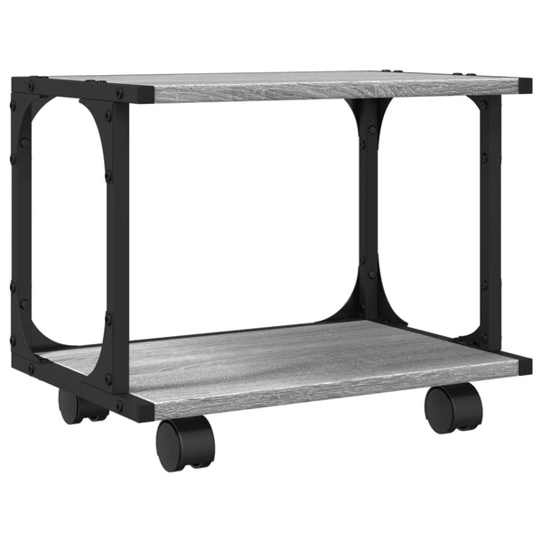 Tulostinteline 2 tasoa harmaa Sonoma 41x28x33,5 cm tekninen puu
