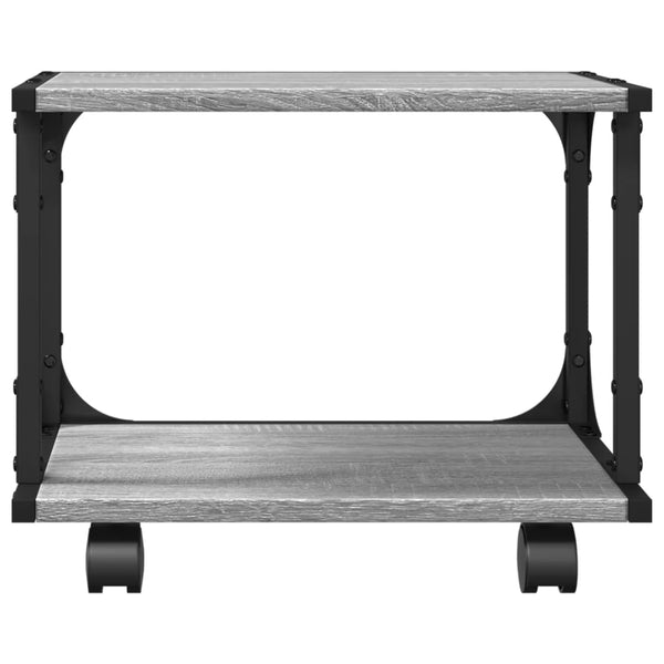 Tulostinteline 2 tasoa harmaa Sonoma 41x28x33,5 cm tekninen puu