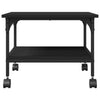 Tulostinteline 2 tasoa musta 50x40x38 cm tekninen puu