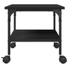 Tulostinteline 2 tasoa musta 50x40x38 cm tekninen puu