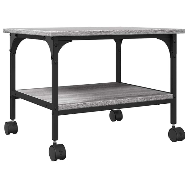 Tulostinteline 2 tasoa harmaa Sonoma 50x40x38 cm tekninen puu