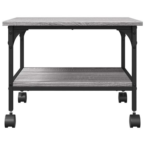 Tulostinteline 2 tasoa harmaa Sonoma 50x40x38 cm tekninen puu