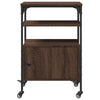 Tulostinteline 3 tasoa ruskea tammi 50x40x76 cm tekninen puu