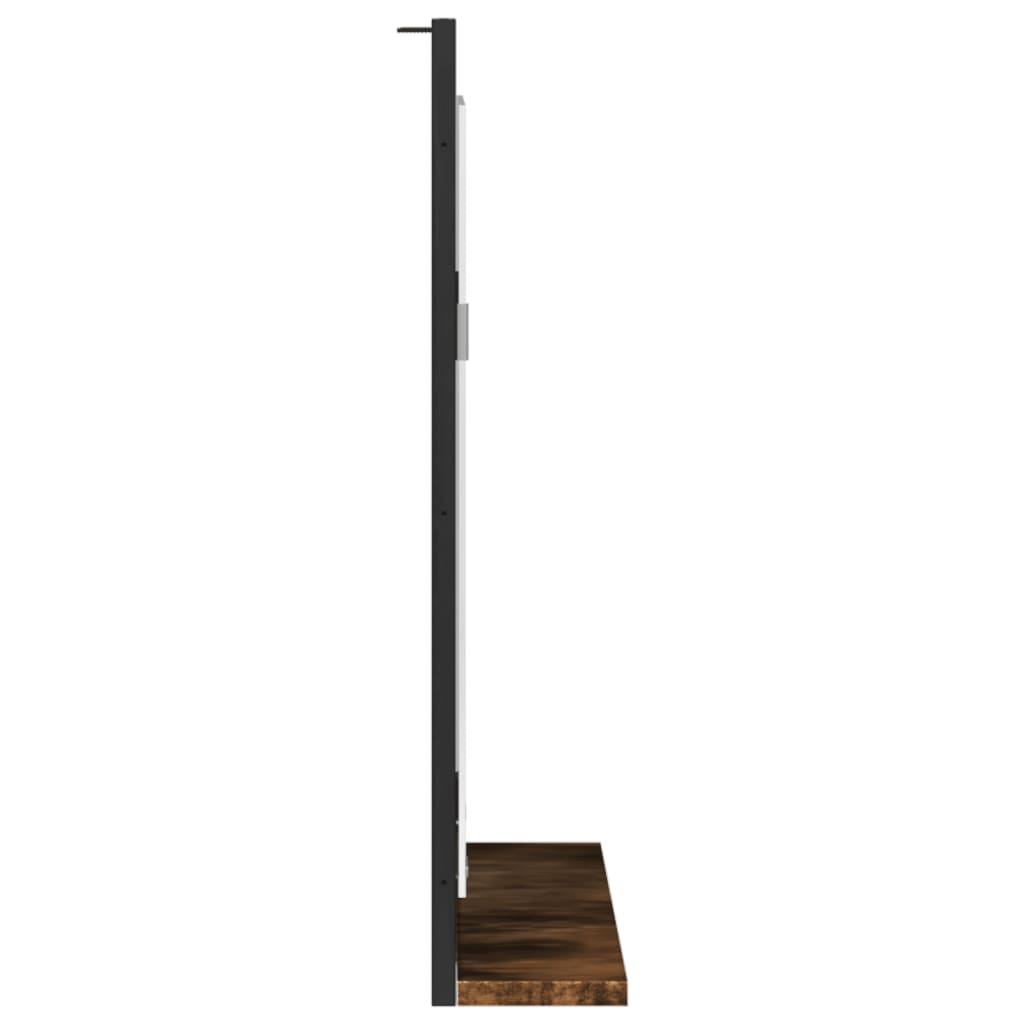 Savutammi kylpyhuonepeili hyllyllä Cristalina 50x12x60cm (puinen)