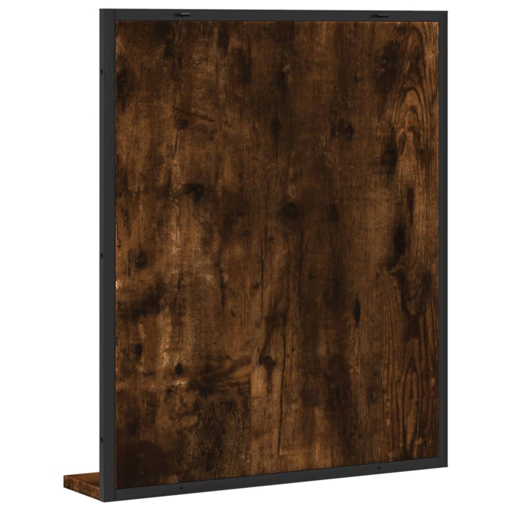Savutammi kylpyhuonepeili hyllyllä Cristalina 50x12x60cm (puinen)