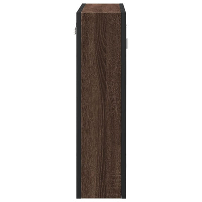 Kylpyhuoneen peilikaappi ruskea tammi 60x16x60 cm tekninen puu