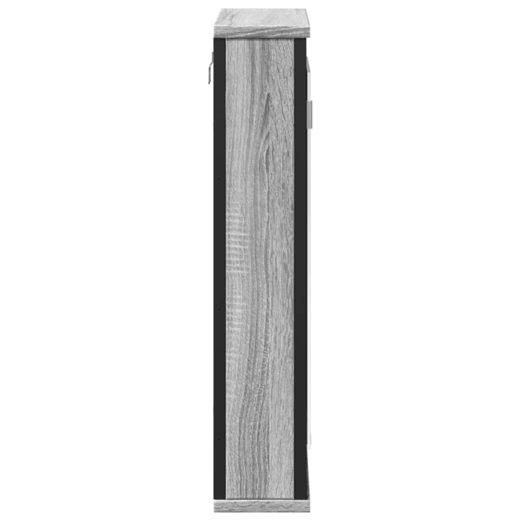 Harmaa kylpyhuoneen peilikaappi Bondrea 42x12x60cm (puinen)