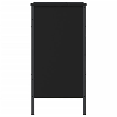 Kylpyhuoneen pesuallaskaappi musta 60x30x60 cm tekninen puu