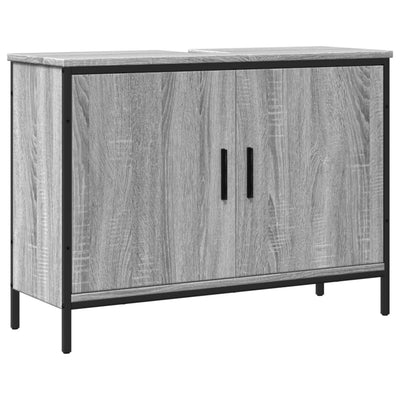 Pesuallaskaappi harmaa Sonoma 80x30x60 cm tekninen puu