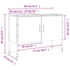 Kylpyhuonekaappi altaalla musta 80x33x60 cm tekninen puu