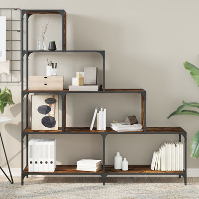 Savutammi kirjahylly Cioba 139x33,5x149cm (4 tasoa, puinen)