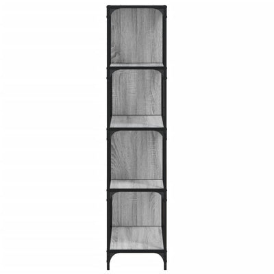 Kirjahylly 4 tasoa harmaa Sonoma 139x33,5x149 cm tekninen puu