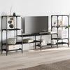 TV-taso musta 206,5x28,5x95 cm tekninen puu