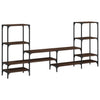 TV-taso ruskea tammi 206,5x28,5x95 cm tekninen puu