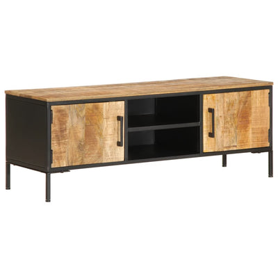 TV-taso 110x35x40 cm täysi karkea mangopuu