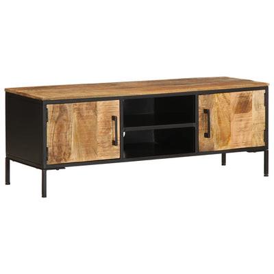 TV-taso 110x35x40 cm täysi karkea mangopuu