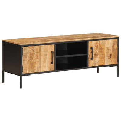 TV-taso 110x35x40 cm täysi karkea mangopuu