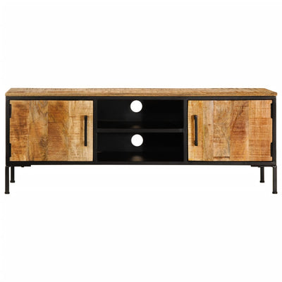TV-taso 110x35x40 cm täysi karkea mangopuu