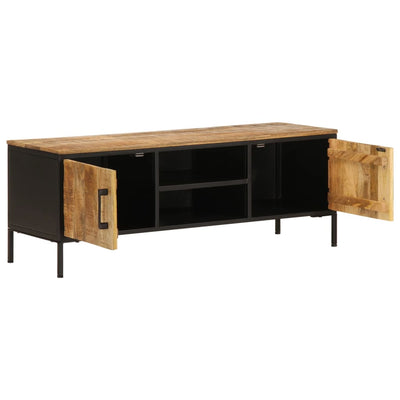 TV-taso 110x35x40 cm täysi karkea mangopuu