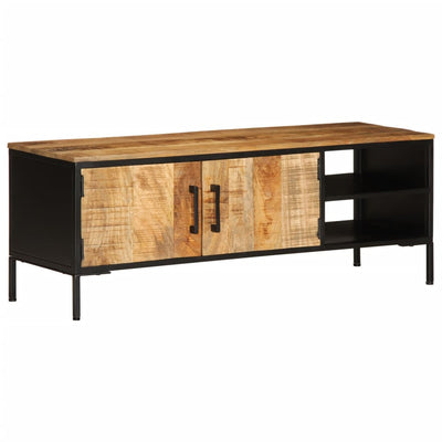 TV-taso 110x35x40 cm täysi karkea mangopuu