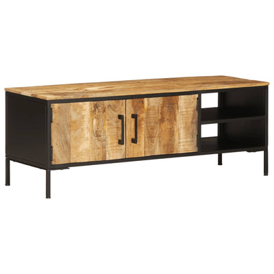 TV-taso 110x35x40 cm täysi karkea mangopuu