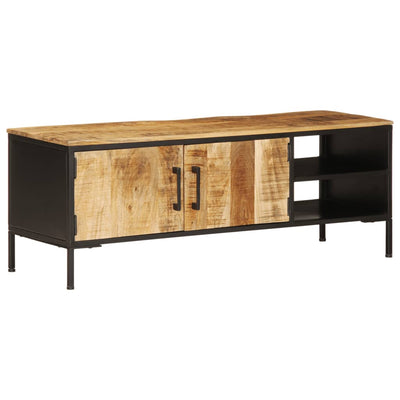 TV-taso 110x35x40 cm täysi karkea mangopuu