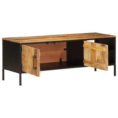 TV-taso 110x35x40 cm täysi karkea mangopuu