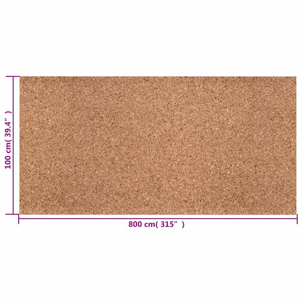 Korkkirulla Ruskea 100 x 800 x 0,5 cm Korkki