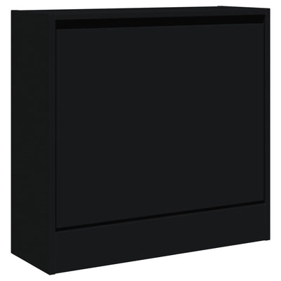 Kenkäkaappi musta 60x21x57 cm tekninen puu