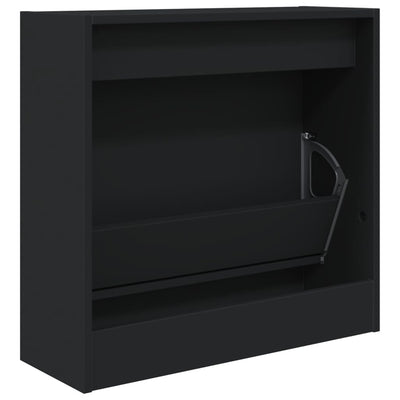 Kenkäkaappi musta 60x21x57 cm tekninen puu