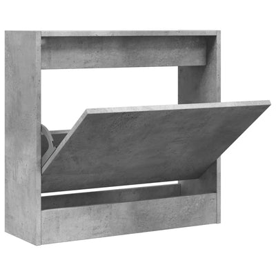 Kenkäkaappi betoninharmaa 60x21x57 cm tekninen puu