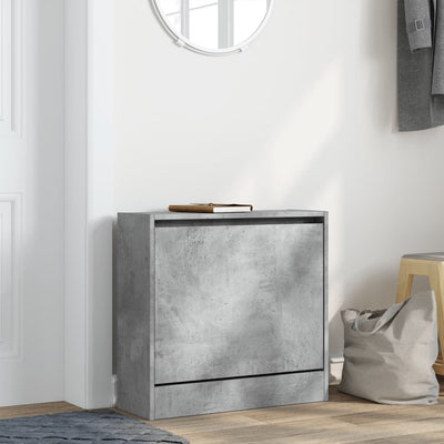 Kenkäkaappi betoninharmaa 60x21x57 cm tekninen puu