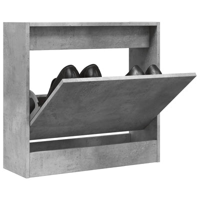 Kenkäkaappi betoninharmaa 60x21x57 cm tekninen puu