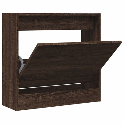 Kenkäkaappi ruskea tammi 60x21x57 cm tekninen puu
