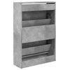 Kenkäkaappi betoninharmaa 60x21x87,5 cm tekninen puu