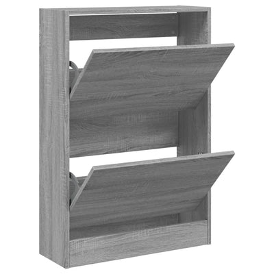 Kenkäkaappi harmaa Sonoma 60x21x87,5 cm tekninen puu