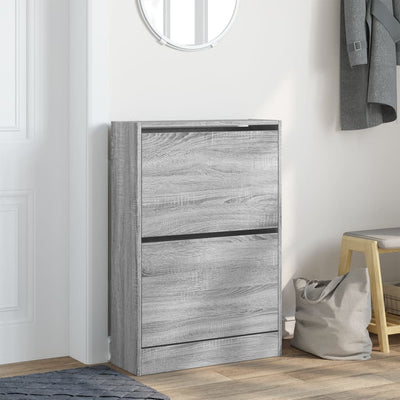 Kenkäkaappi harmaa Sonoma 60x21x87,5 cm tekninen puu