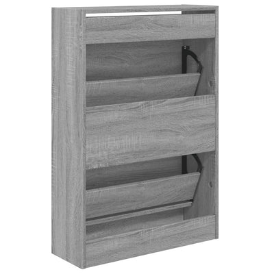 Kenkäkaappi harmaa Sonoma 60x21x87,5 cm tekninen puu