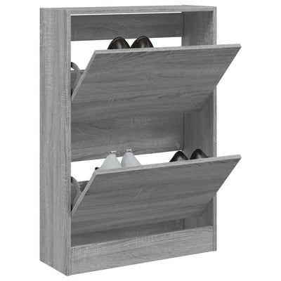 Kenkäkaappi harmaa Sonoma 60x21x87,5 cm tekninen puu