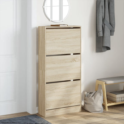 Kenkäkaappi Sonoma-tammi 60x21x125,5 cm tekninen puu