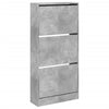 Kenkäkaappi betoninharmaa 60x21x125,5 cm tekninen puu