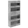 Kenkäkaappi betoninharmaa 60x21x125,5 cm tekninen puu