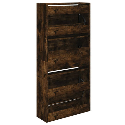 Kenkäkaappi savutammi 60x21x125,5 cm tekninen puu