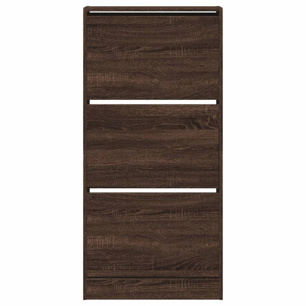 Kenkäkaappi ruskea tammi 60x21x125,5 cm tekninen puu