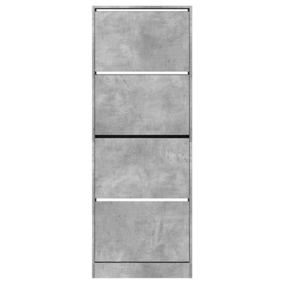 Kenkäkaappi betoninharmaa 60x21x163,5 cm tekninen puu