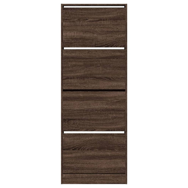 Kenkäkaappi ruskea tammi 60x21x163,5 cm tekninen puu